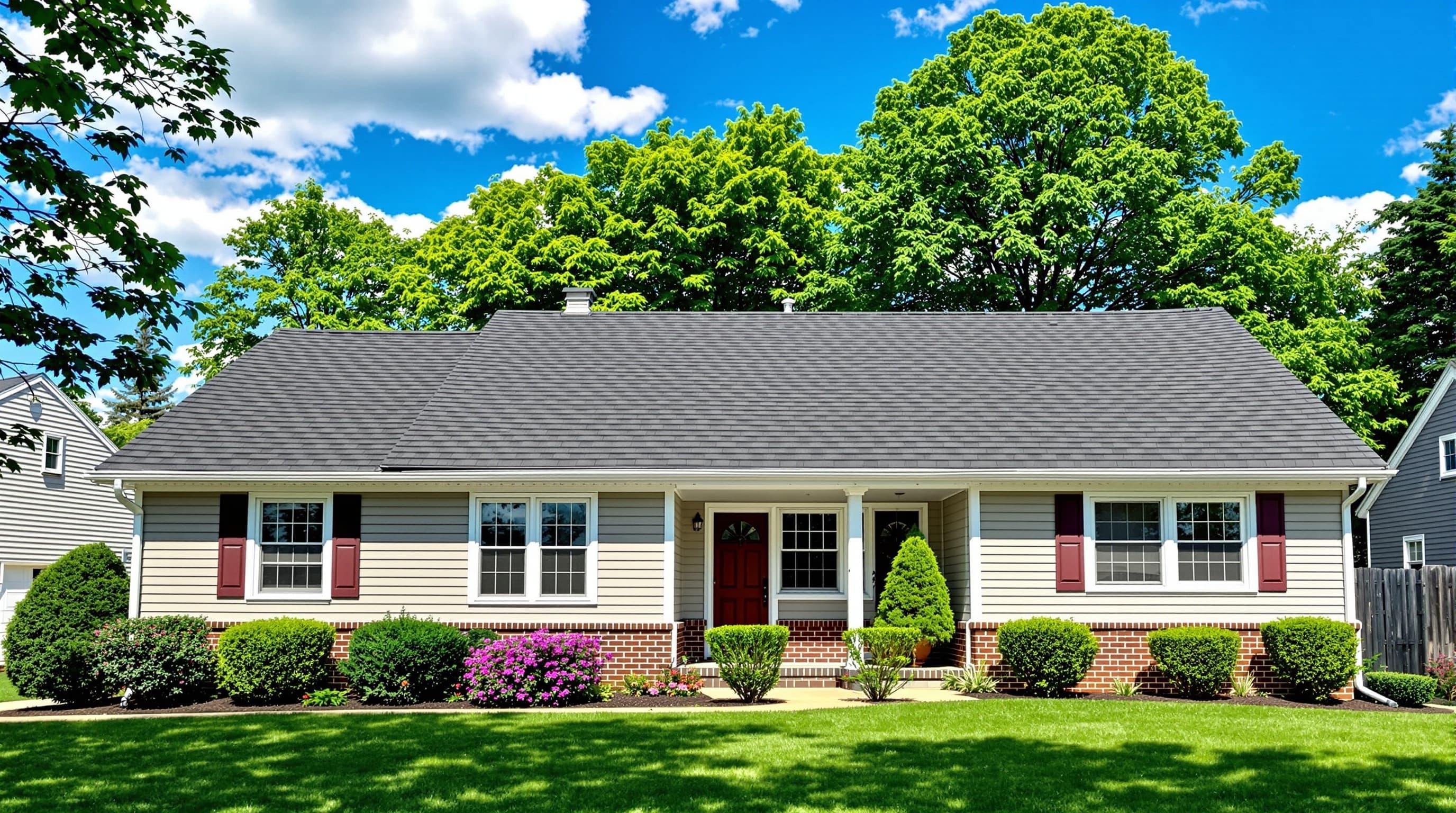 Massapequa colonial with new GAF Timberline HDZ architectural shingles